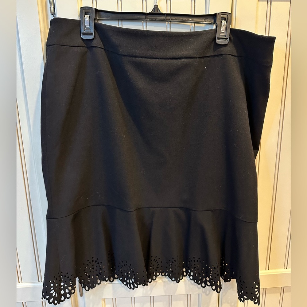 Nine West Midi Ruffle Bottom Skirt, Size 16